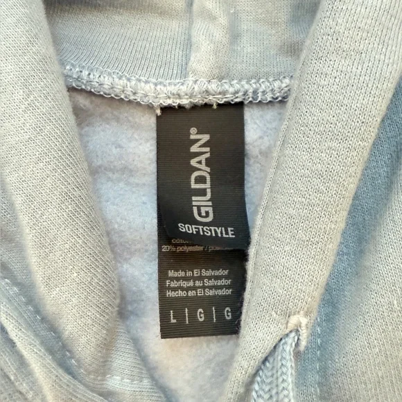 Gildan Light Blue Hoodie with Aspen '24 Design Size Large - Picture 7 of 10